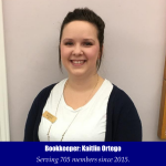 Bookkeeper: Kaitlin Ortego - Serving 705 members since 2015.