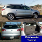 Pictures of a vehicle. The caption reads "2011 Chevrolet Traverse